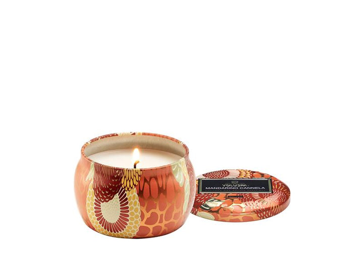 Mini Tin Candle 25tim  Mandarino Cannela