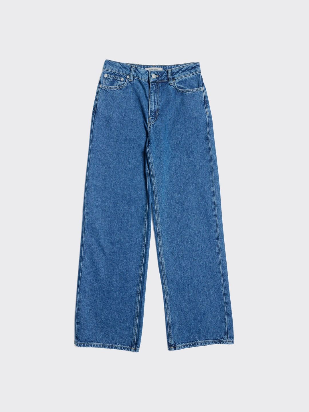 W Wide Jeans  Mid Blue