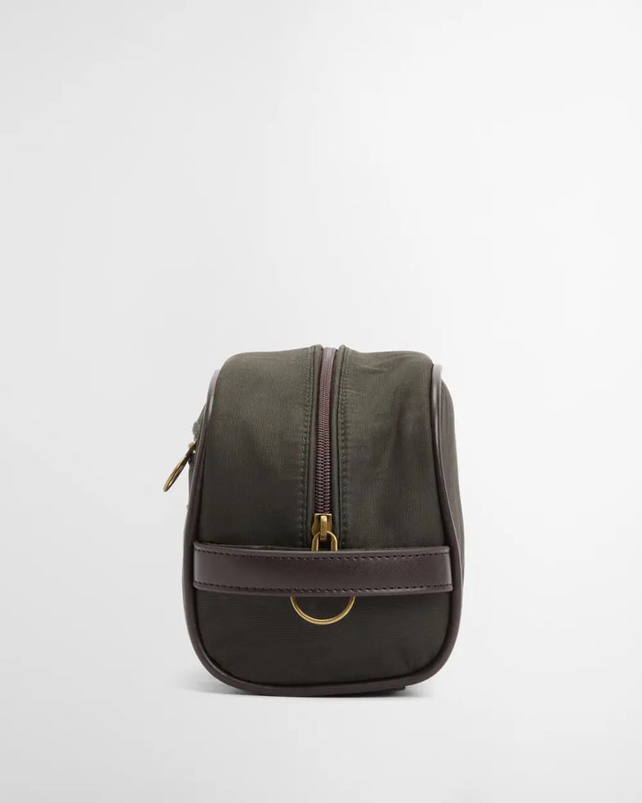 Barbour Wax Washbag  Olive/Beacon