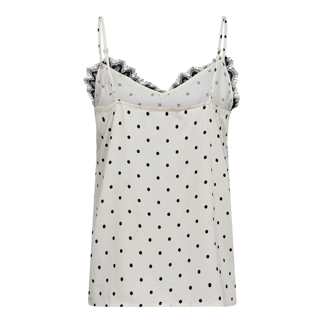 AmeliCC Dot Lace Singlet  Off White