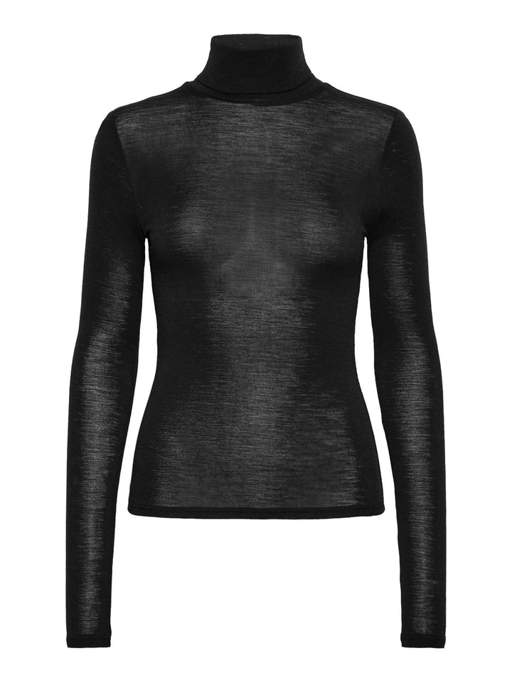 RWSara LS Roll-neck Regular T-shirt  Black