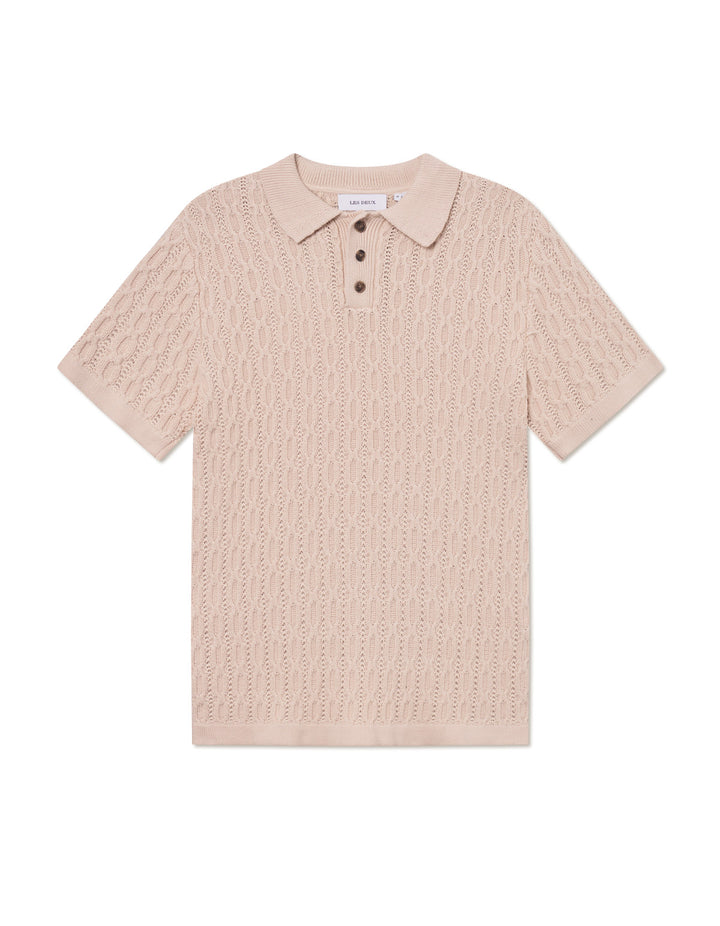 Garrett knitted polo  Ivory