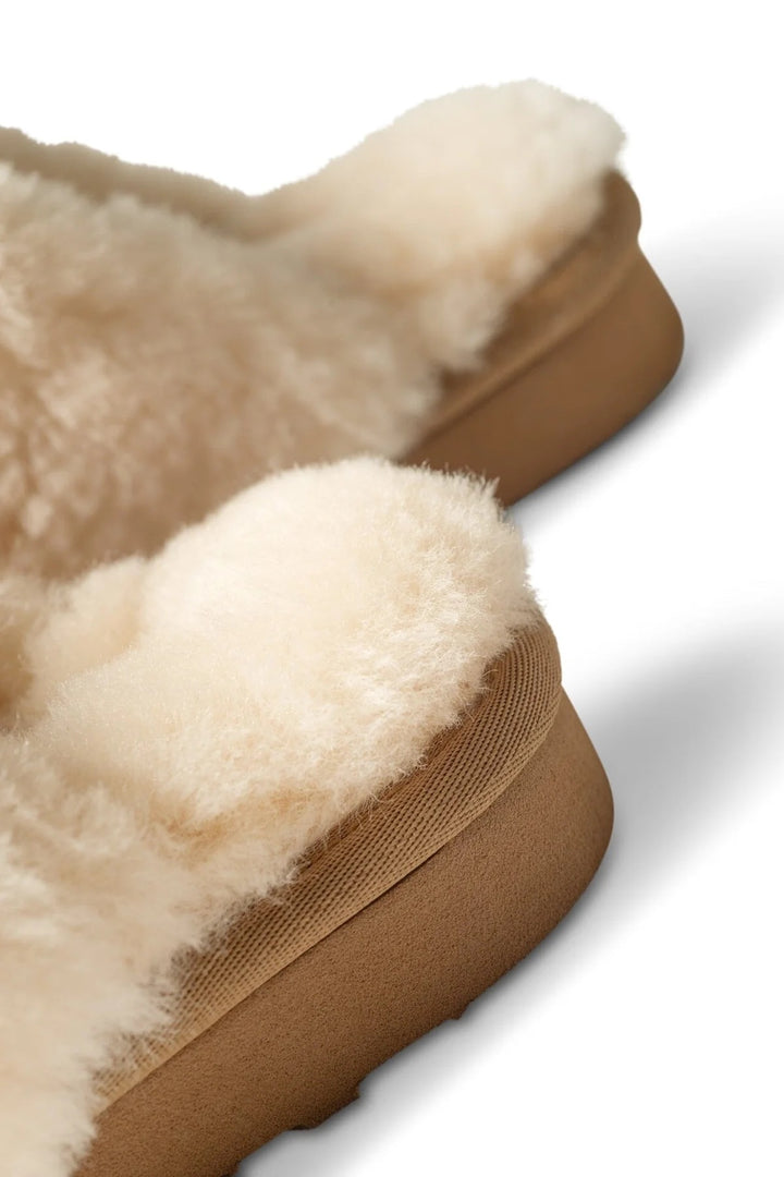 Shearling Slippers  Chestnut