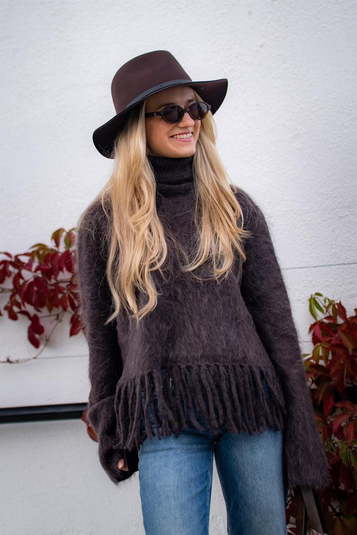 Milena Chunky Sweater  Dark Brown