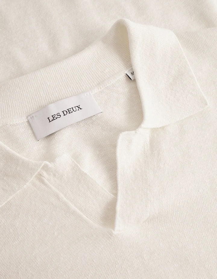 Emmanuel Knit Polo  Light Ivory