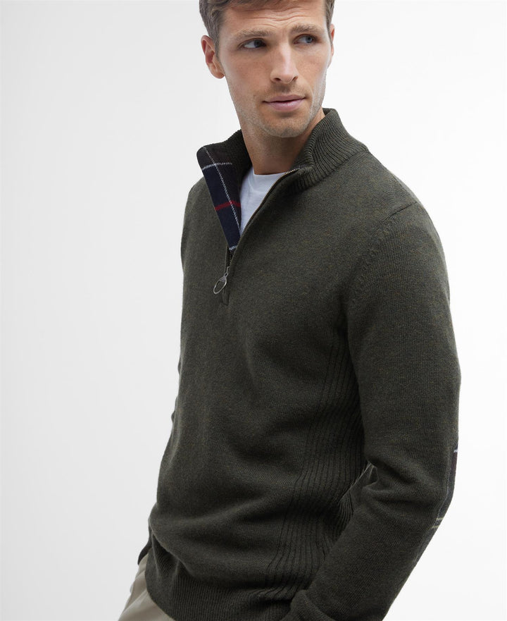 Barbour Holden Half Zip  Olive Marl