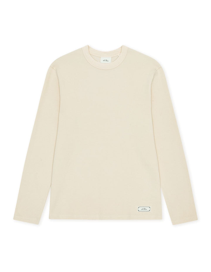 Label Waffle Ls T-Shirt Ivory