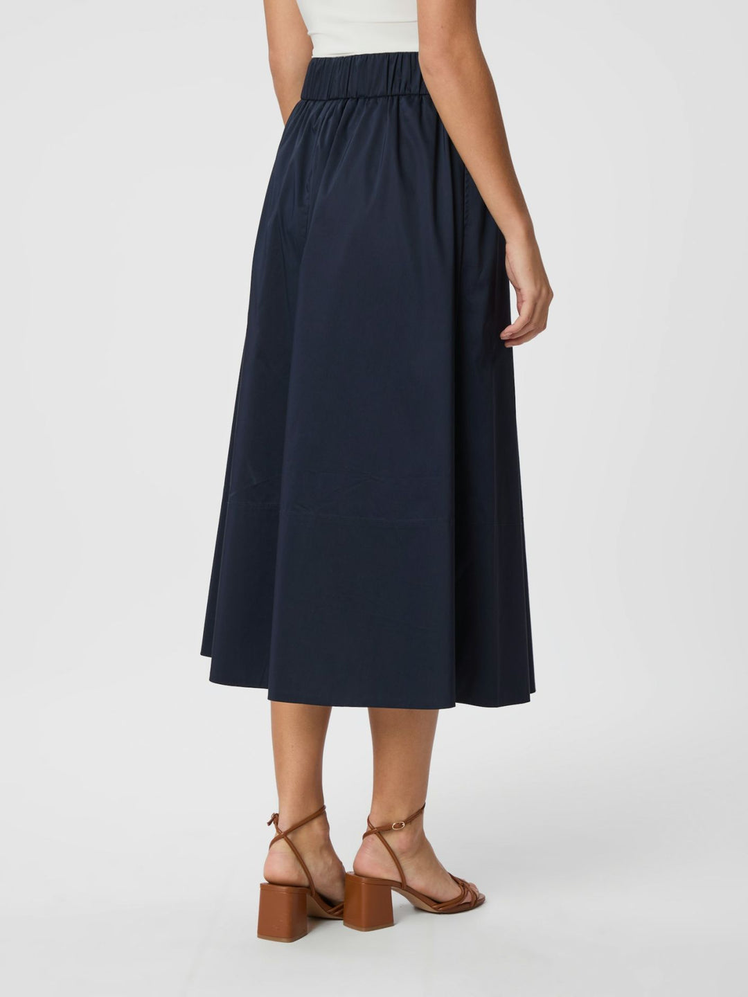 YARA POPLIN SKIRT  Navy