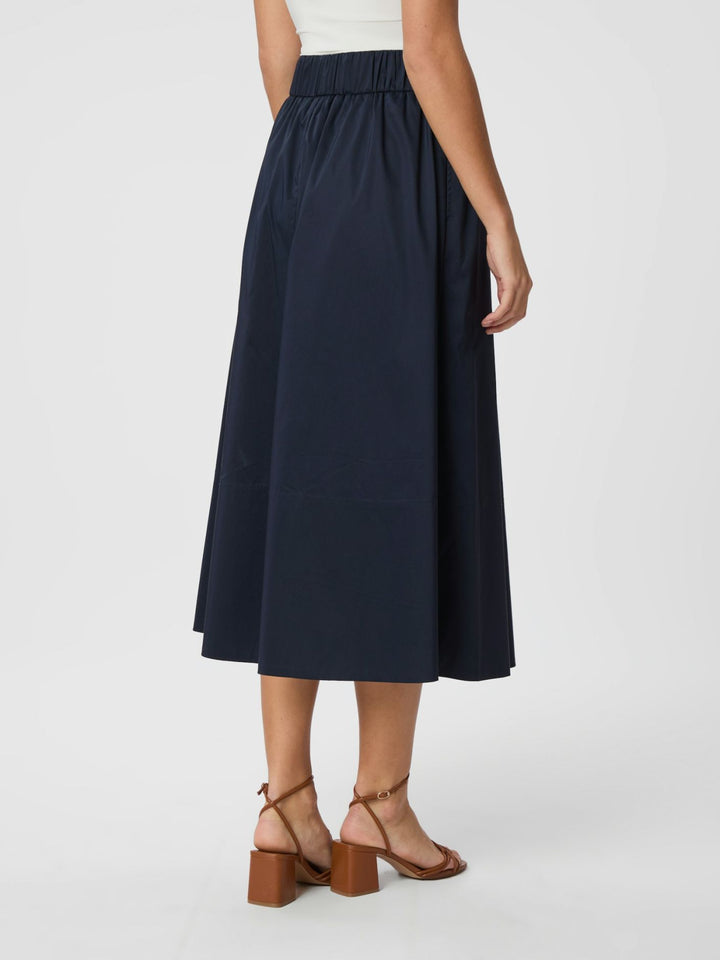 YARA POPLIN SKIRT  Navy