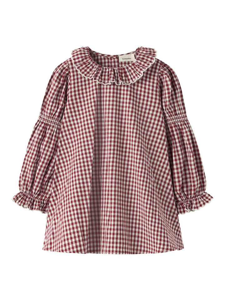 Froanne Ls Loose Dress Lil Mørkerød