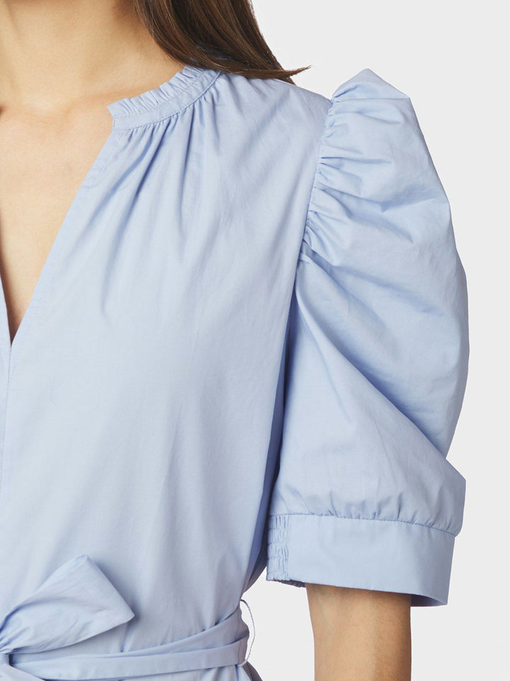 Tabbie Poplin Dress  Light Blue