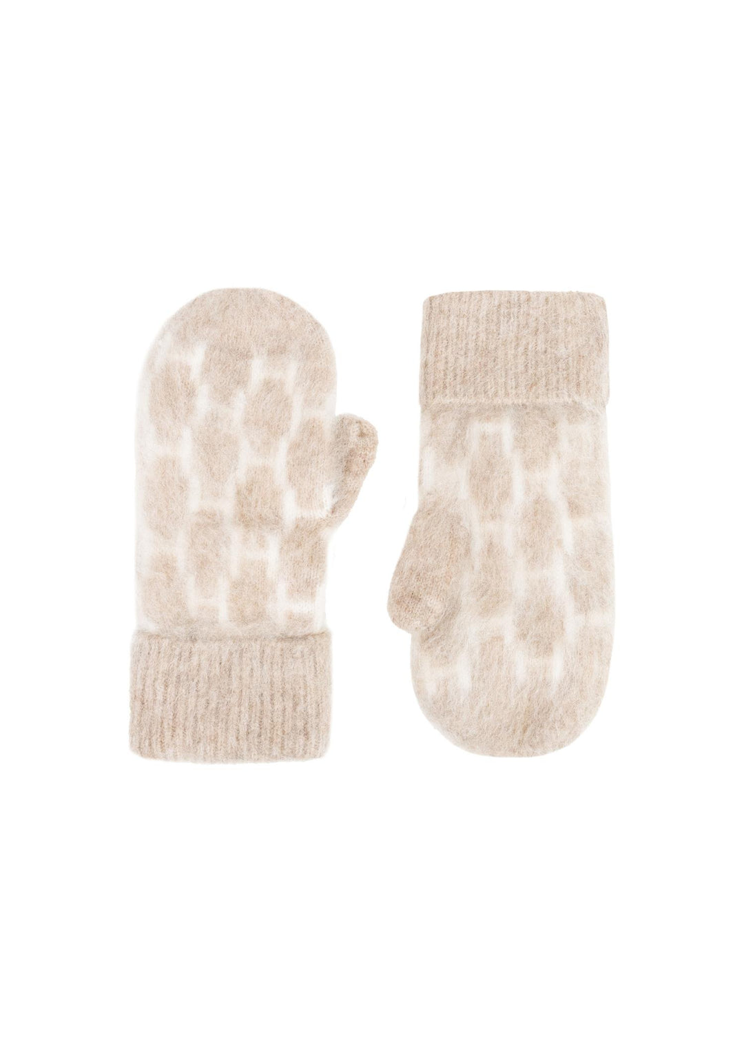Gera Mittens  6513 Light Brown Melange