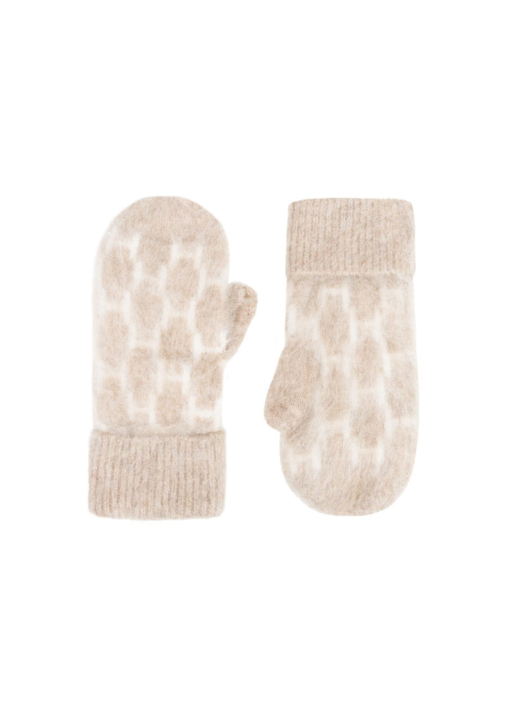 Gera Mittens  6513 Light Brown Melange