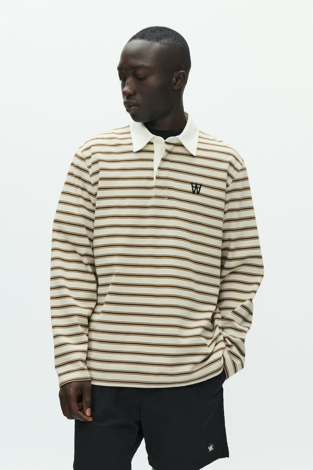 WWLandon polo 25215  Desert Palm Stripe
