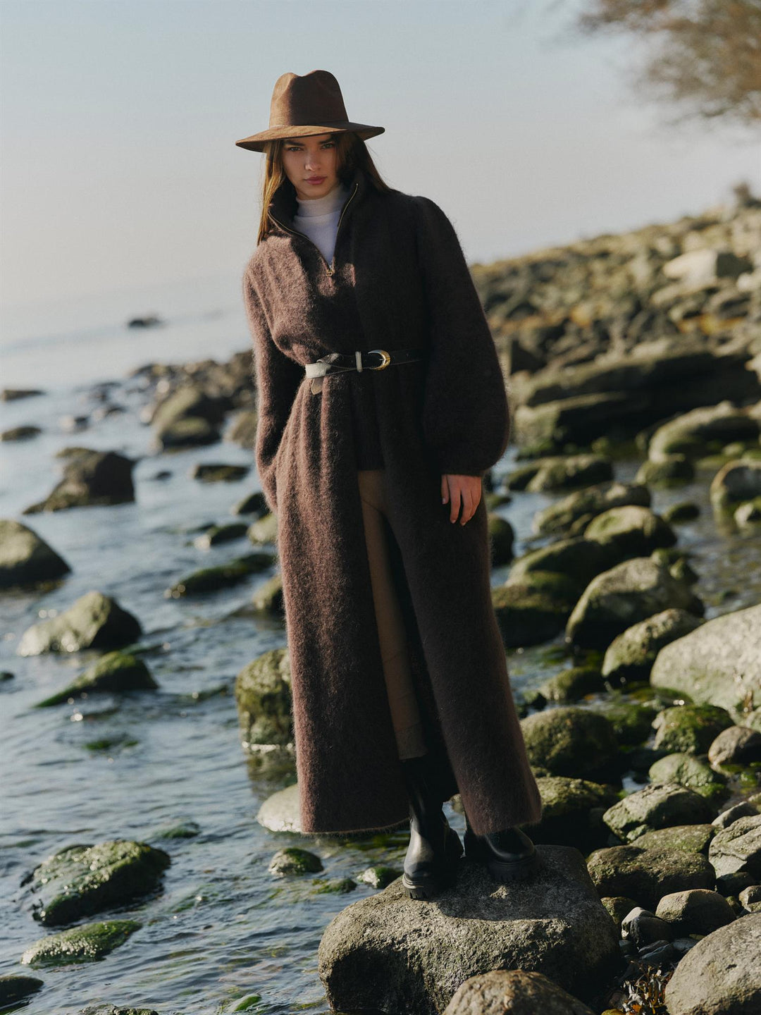 Olivia Chunky Cardigan  Dark Brown
