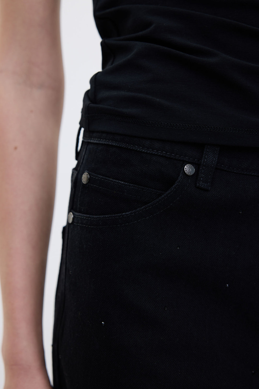 Abbyfv 768 Denim  31407 Black Rhinestone