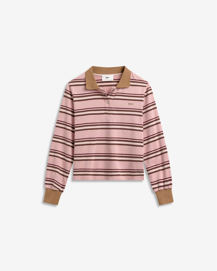 IBEN GRIT PIQUE SWEATER  Blush Stripe