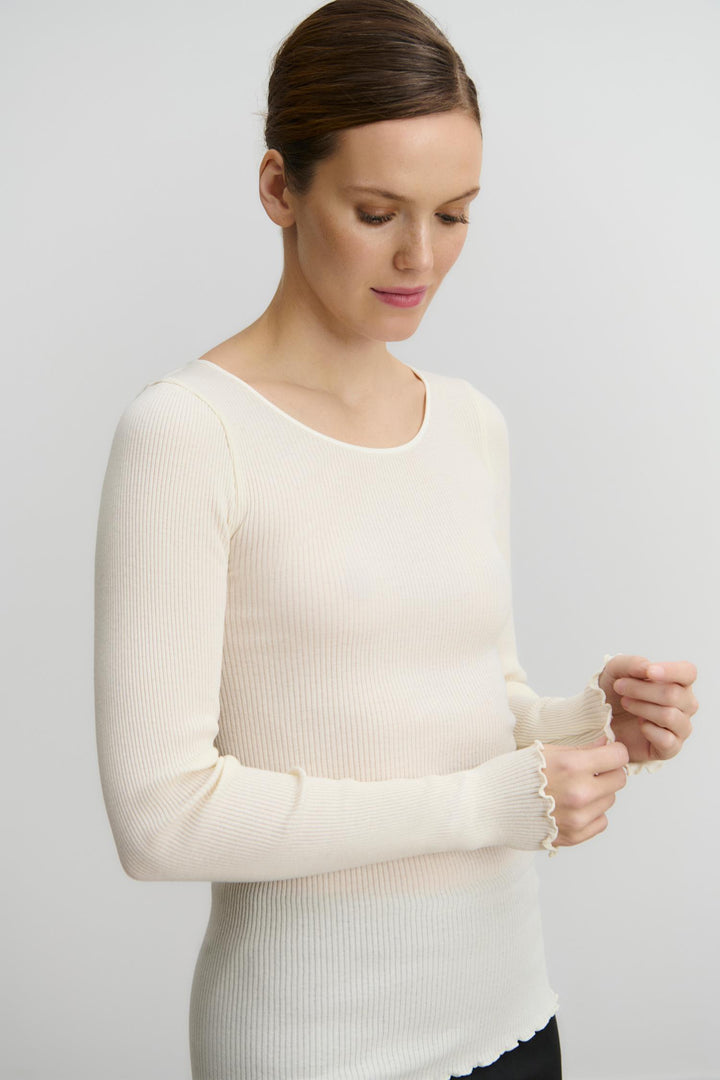 RWMiao LS O-neck Regular T-shirt  New White