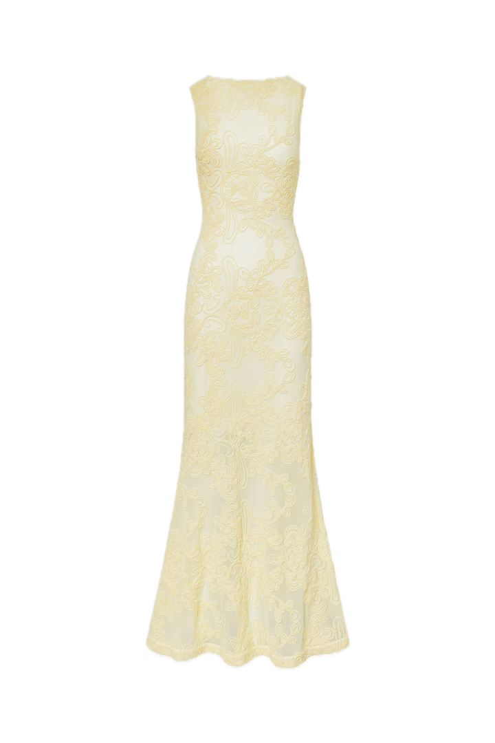 Daphne Dress  Pale Yellow