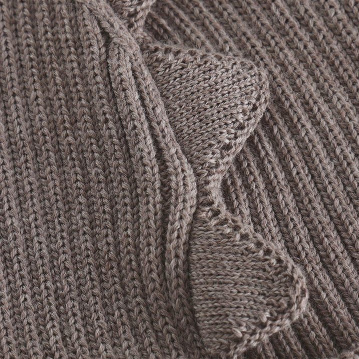 Beanie Wool Knit Dino  Cinder Melange
