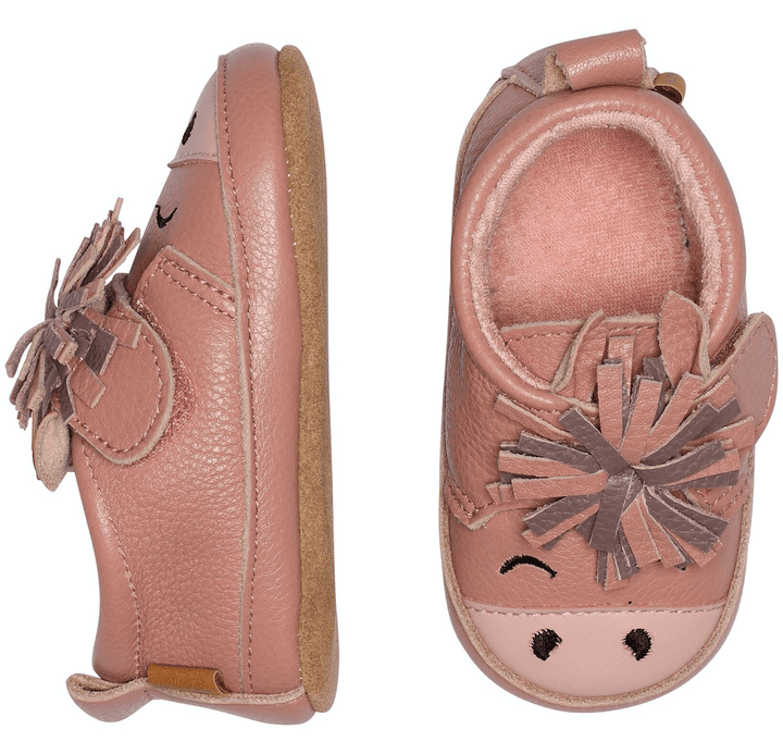 HORSE LEATHER SLIPPERS  Ash Rose