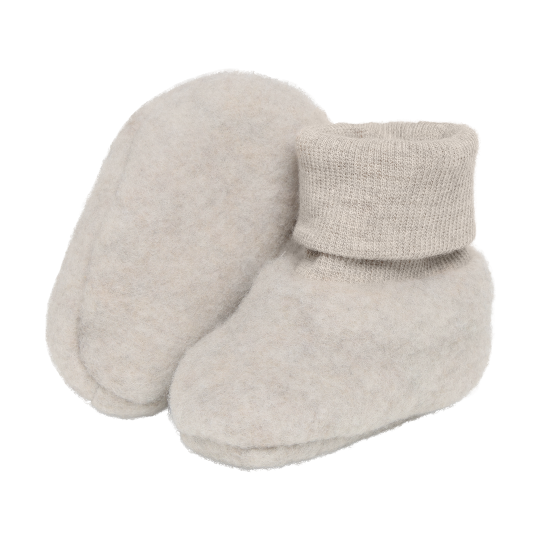 Footies Wool Fleece  Camel Melange