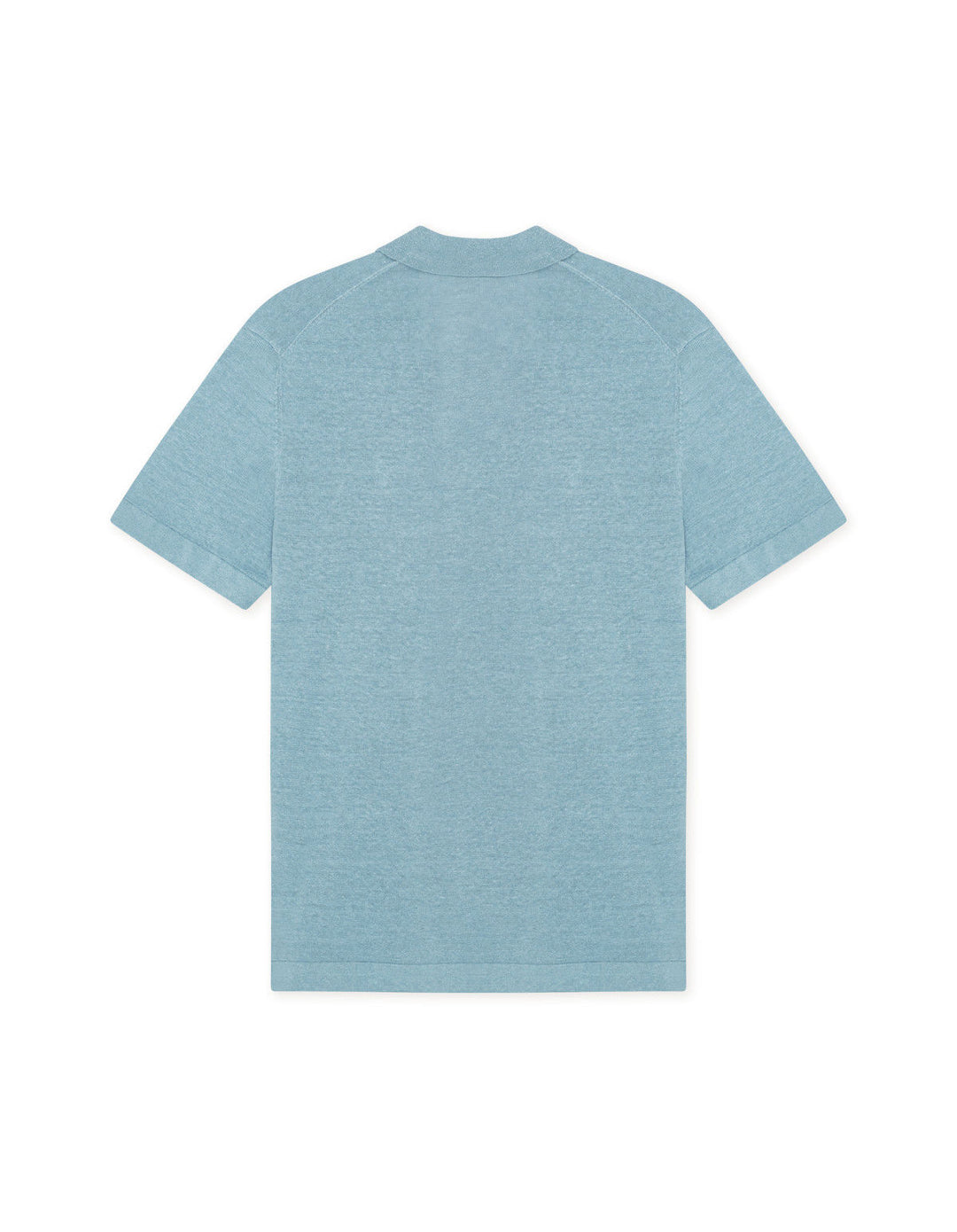 Signature Knit Polo  Faded Denim Blue
