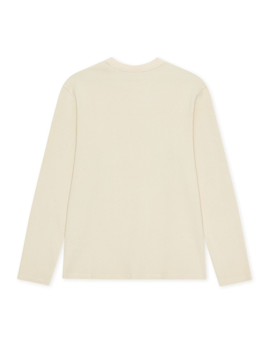 Label Waffle Ls T-Shirt Ivory