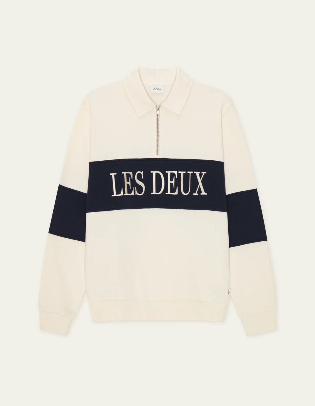 Zipper Rugby Sweatshirt  Ivory