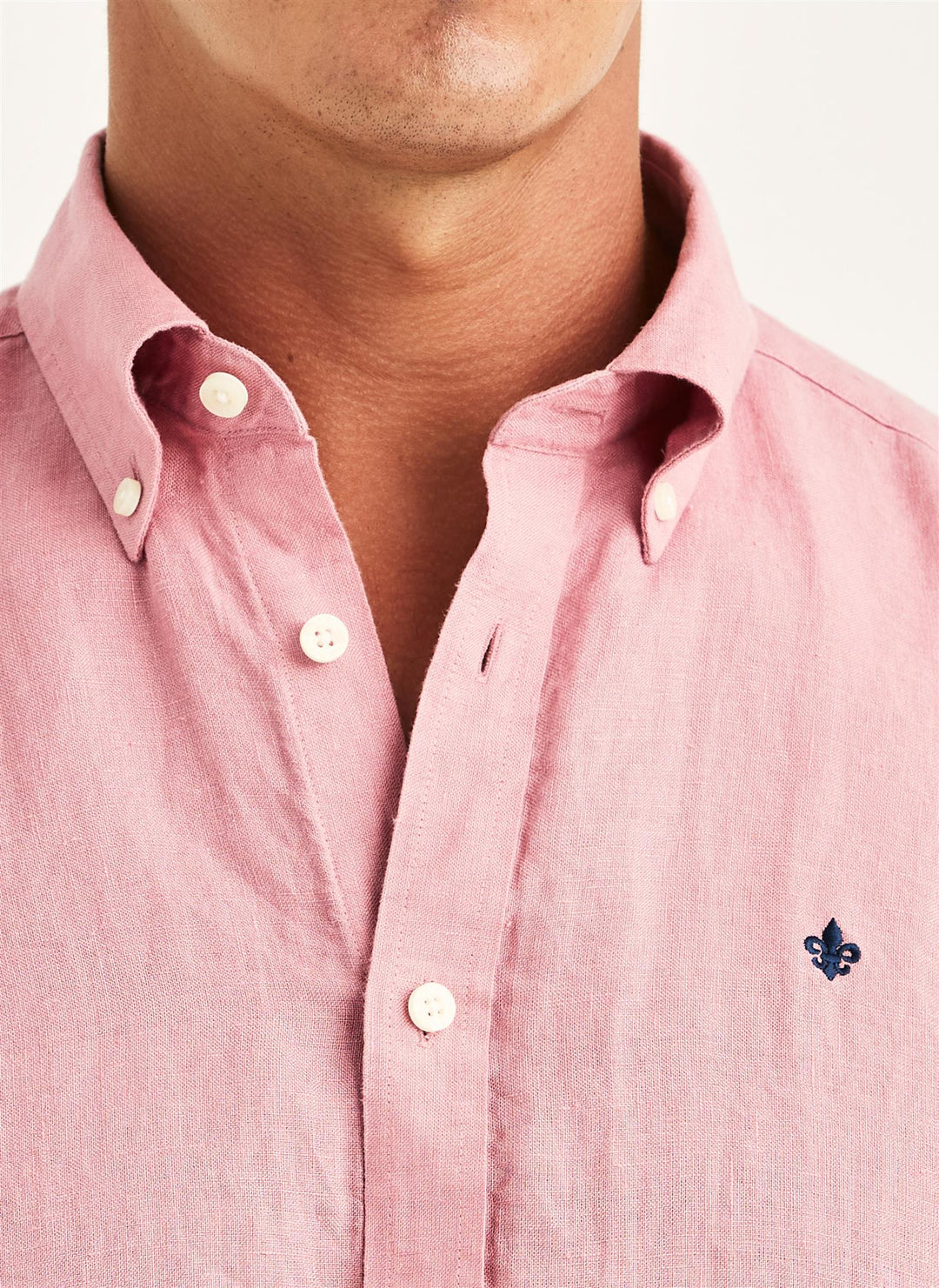Douglas Linen Shirt-Classic Fit  Pink