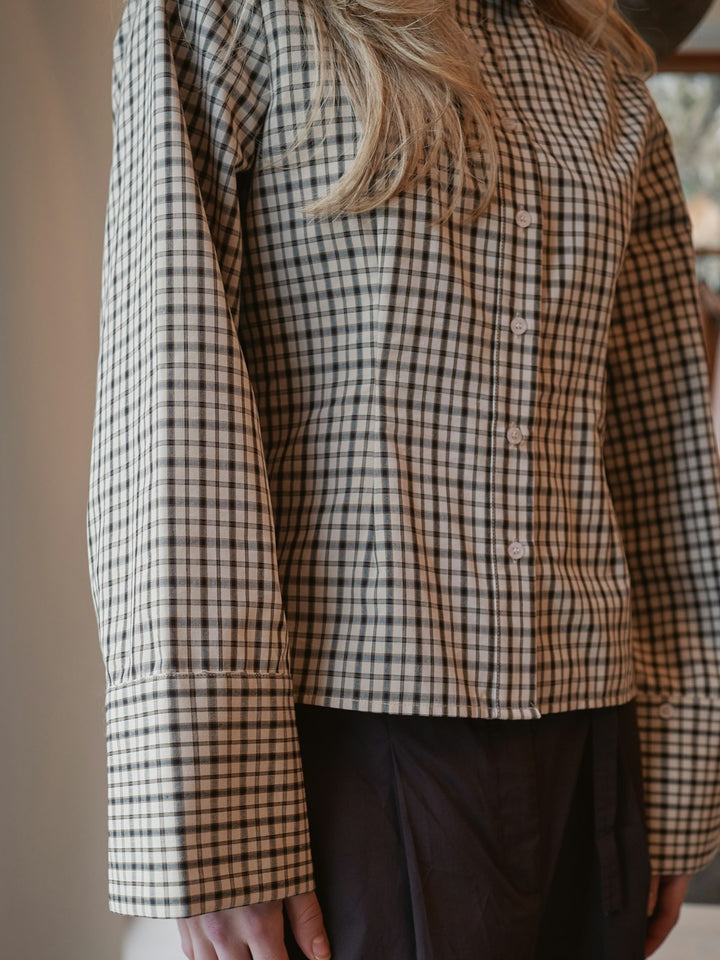 Rosa Checked Shirt  Beige