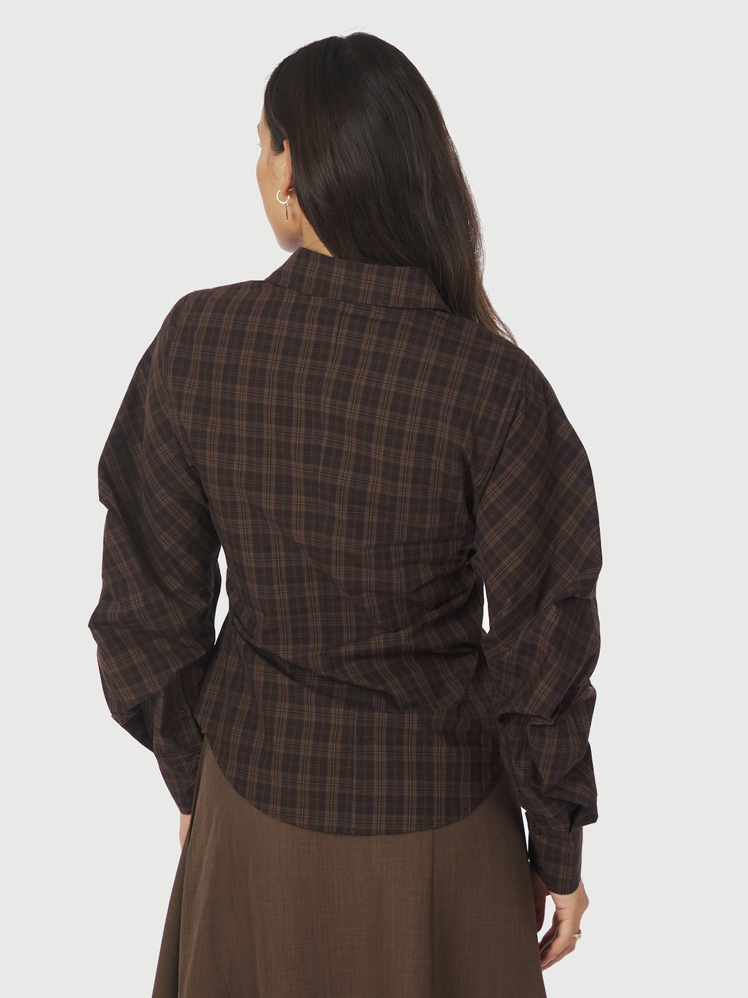 Neoella Check Shirt  Dark Brown