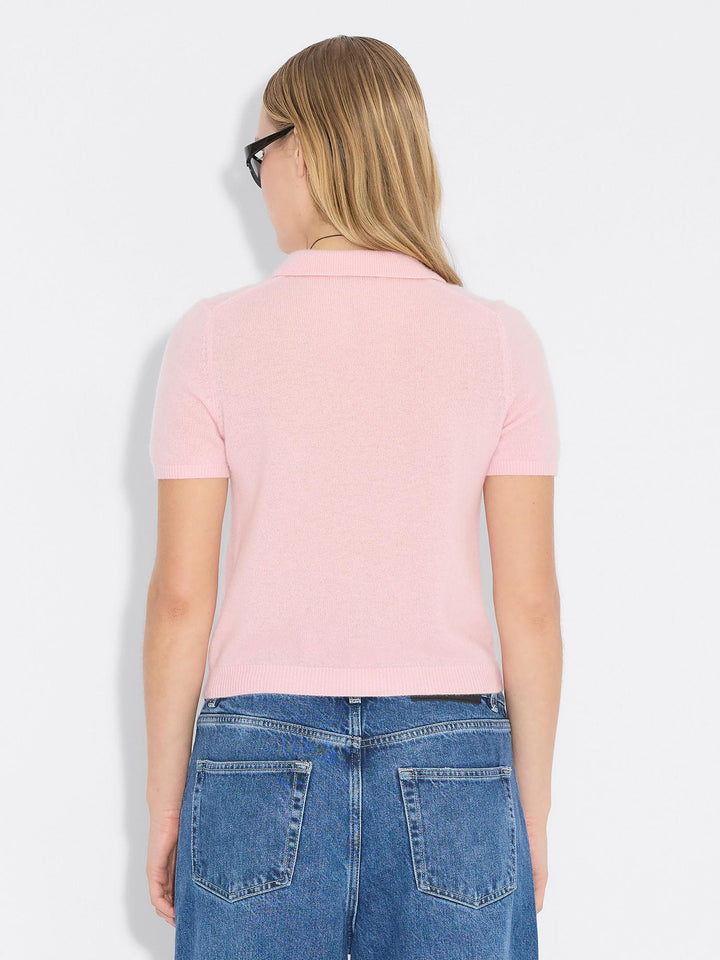 Cashmere Short Sleeve Polo 26-02  Pink