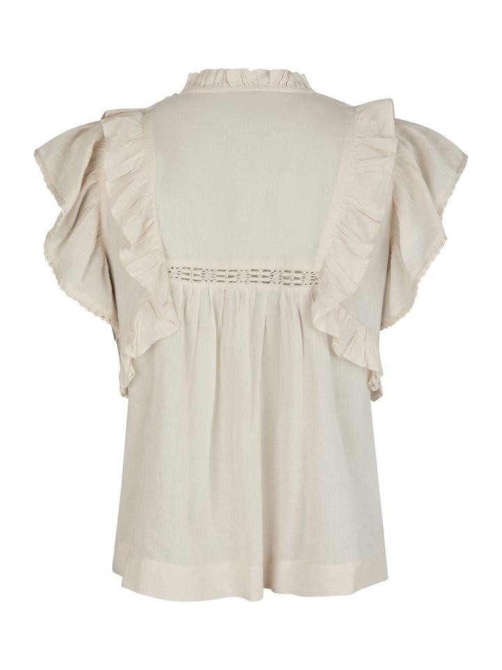 Jayla S Voile Top  Ivory