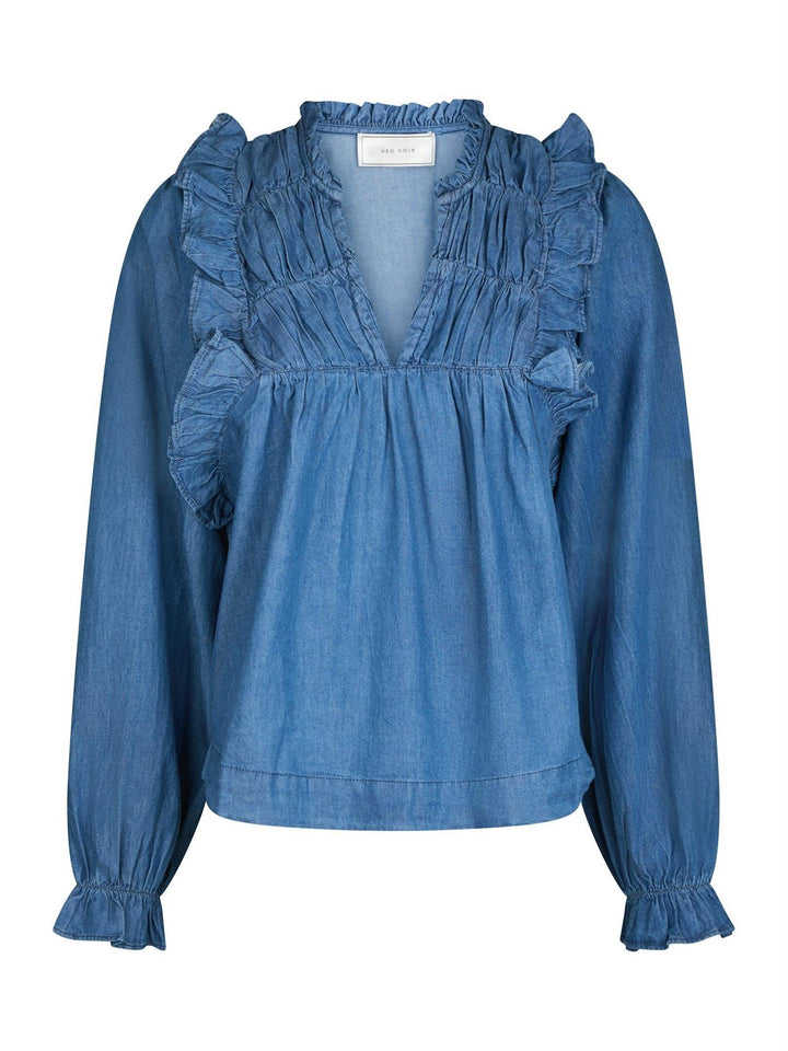 Janis Denim Blouse  Blue