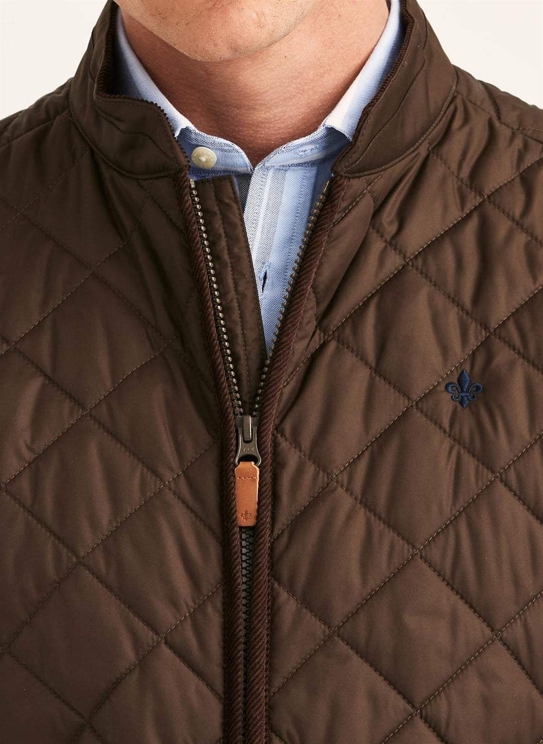 Teddy Quilted Vest  Brown