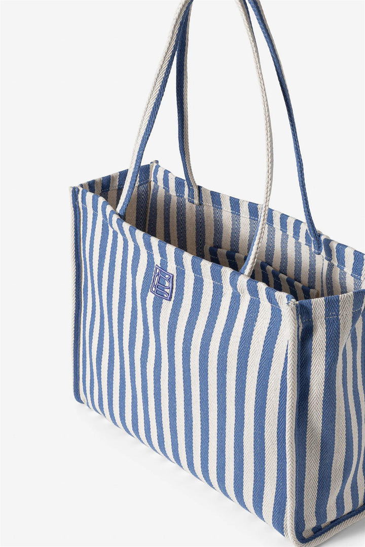 Ivy Tote Bag  Blue Stripe