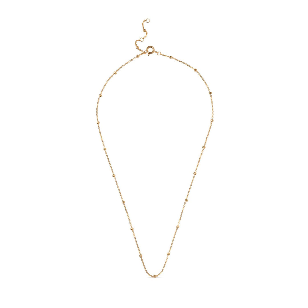 Necklace, Beaded Chain  925S/Gp