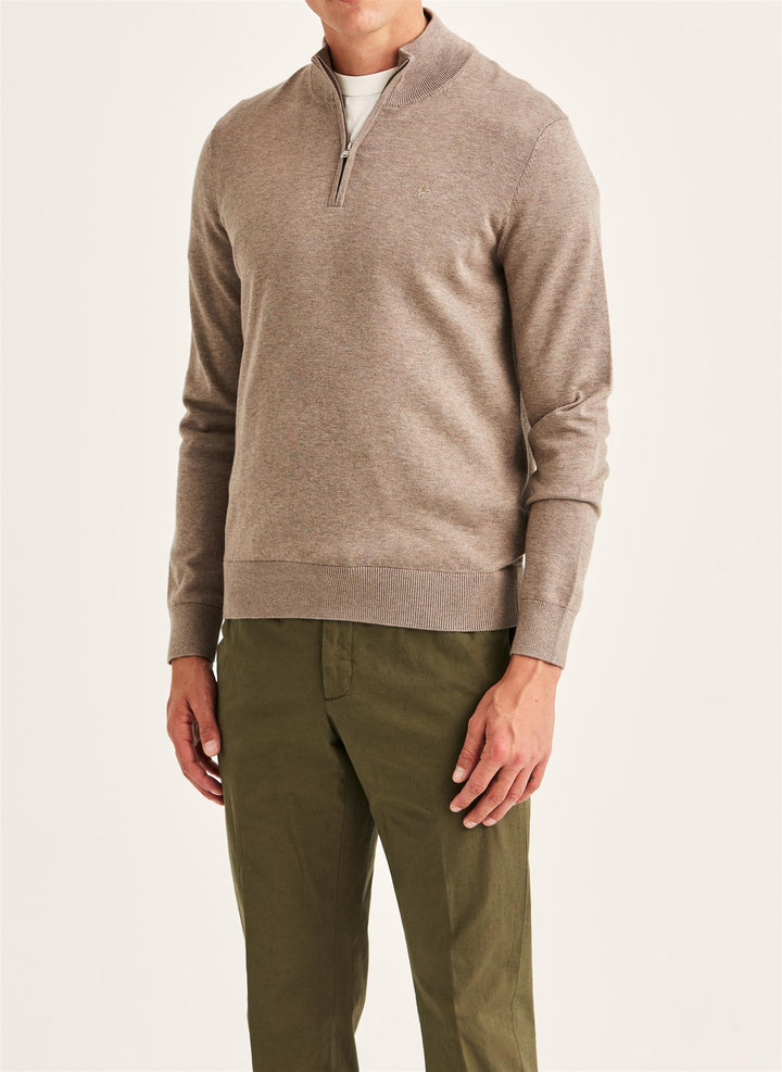 Riley Half Zip  Brown