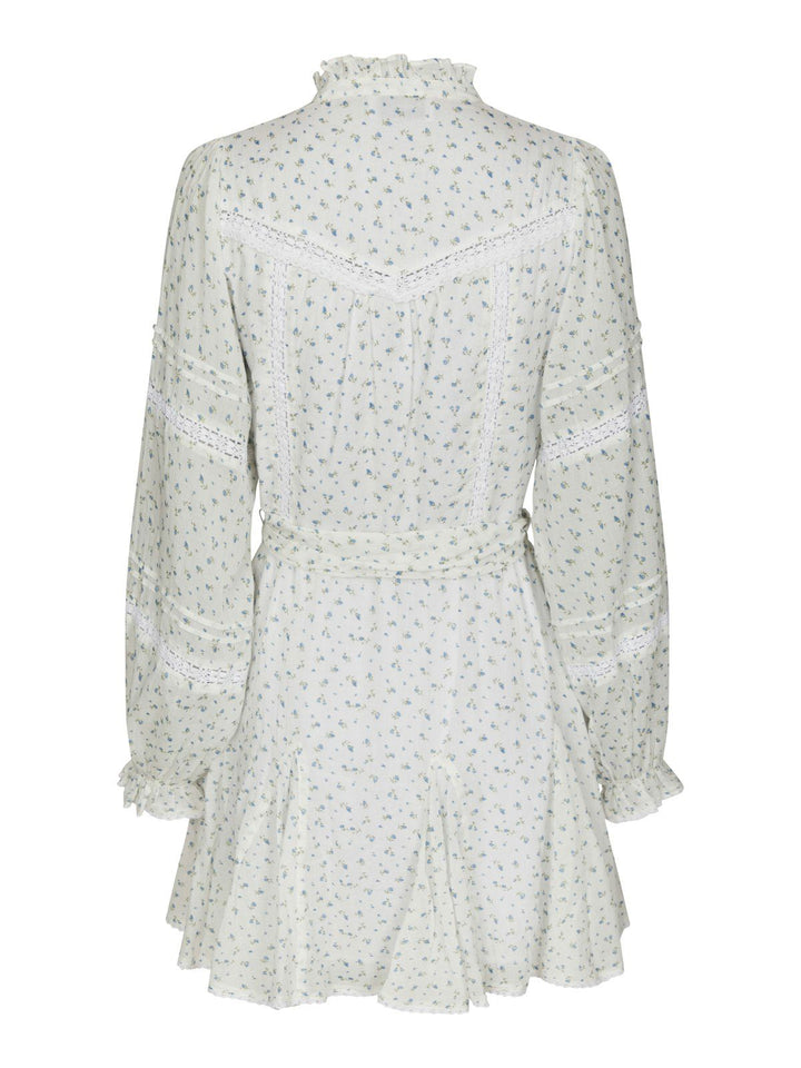 Birgitte Print Flower Dress  Off White