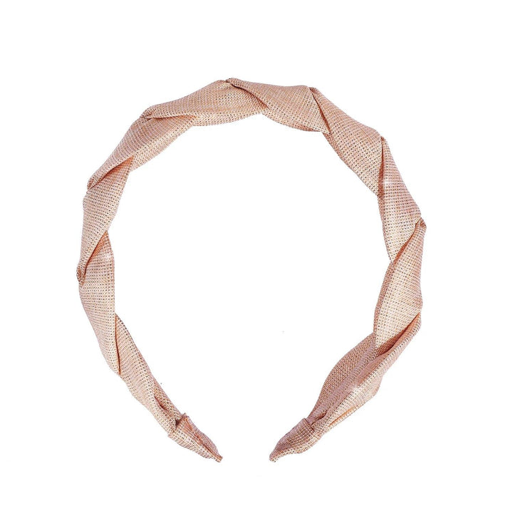 Sparkle linen plaited headband  Gull