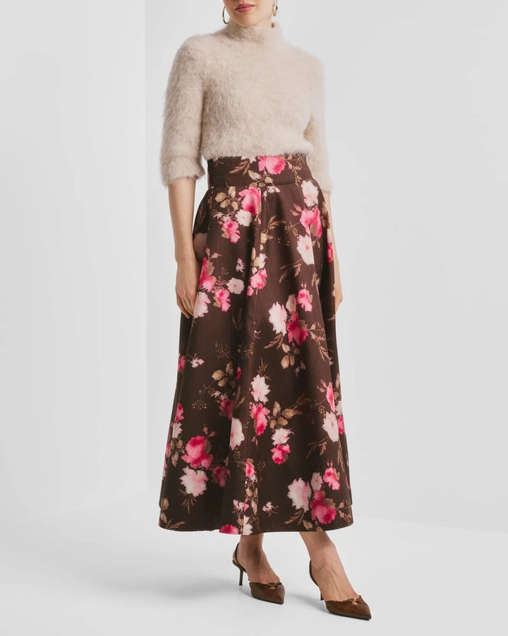 TAFFETA MAXI SKIRT  Soft Bloom