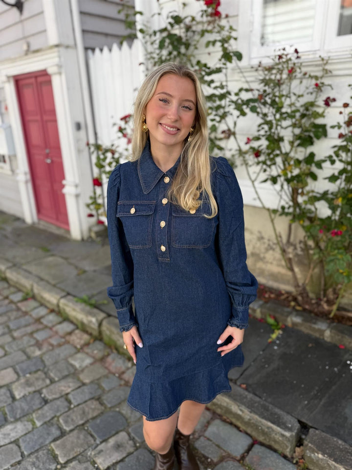 Nikko Denim Dress  Blue