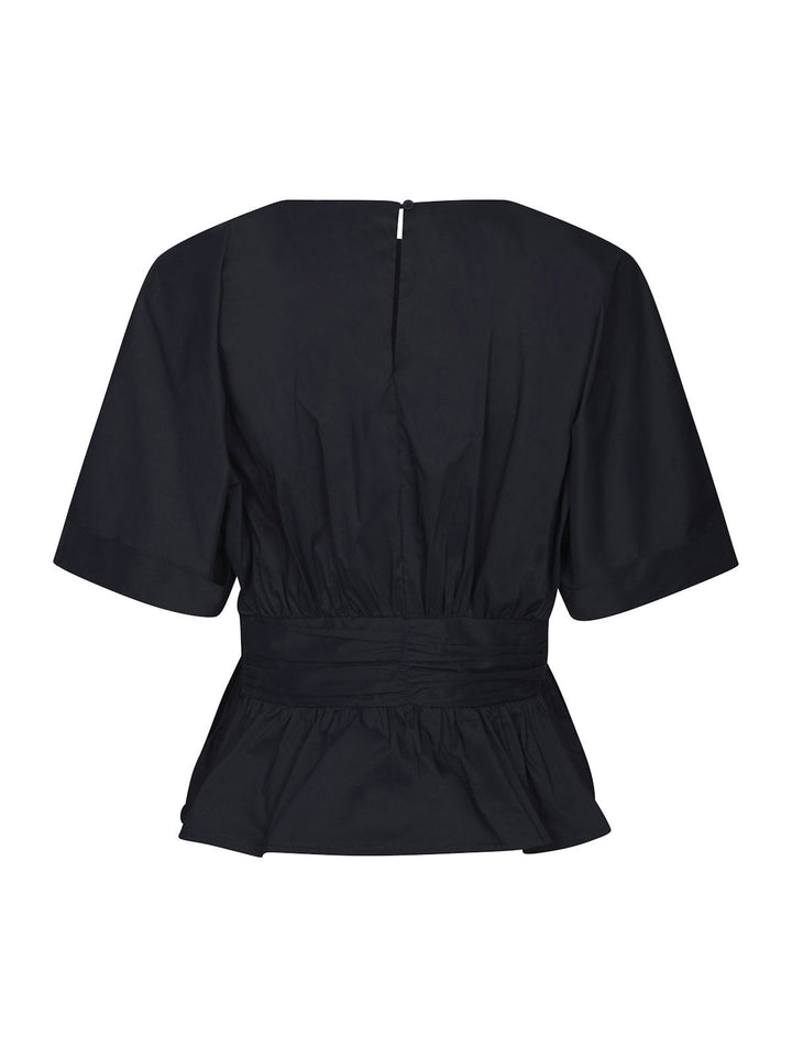 Annegret Poplin Blouse  Navy