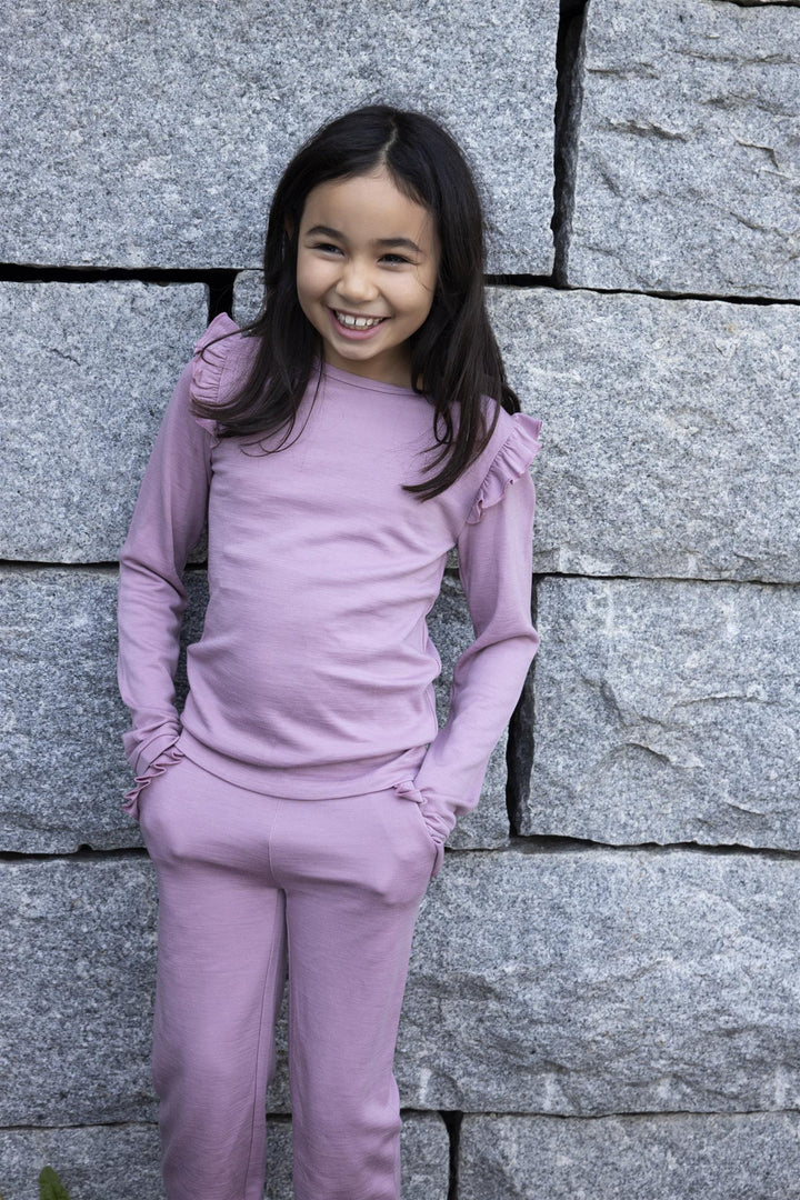 Dis genser i merinoull og bambus  Light Mauve