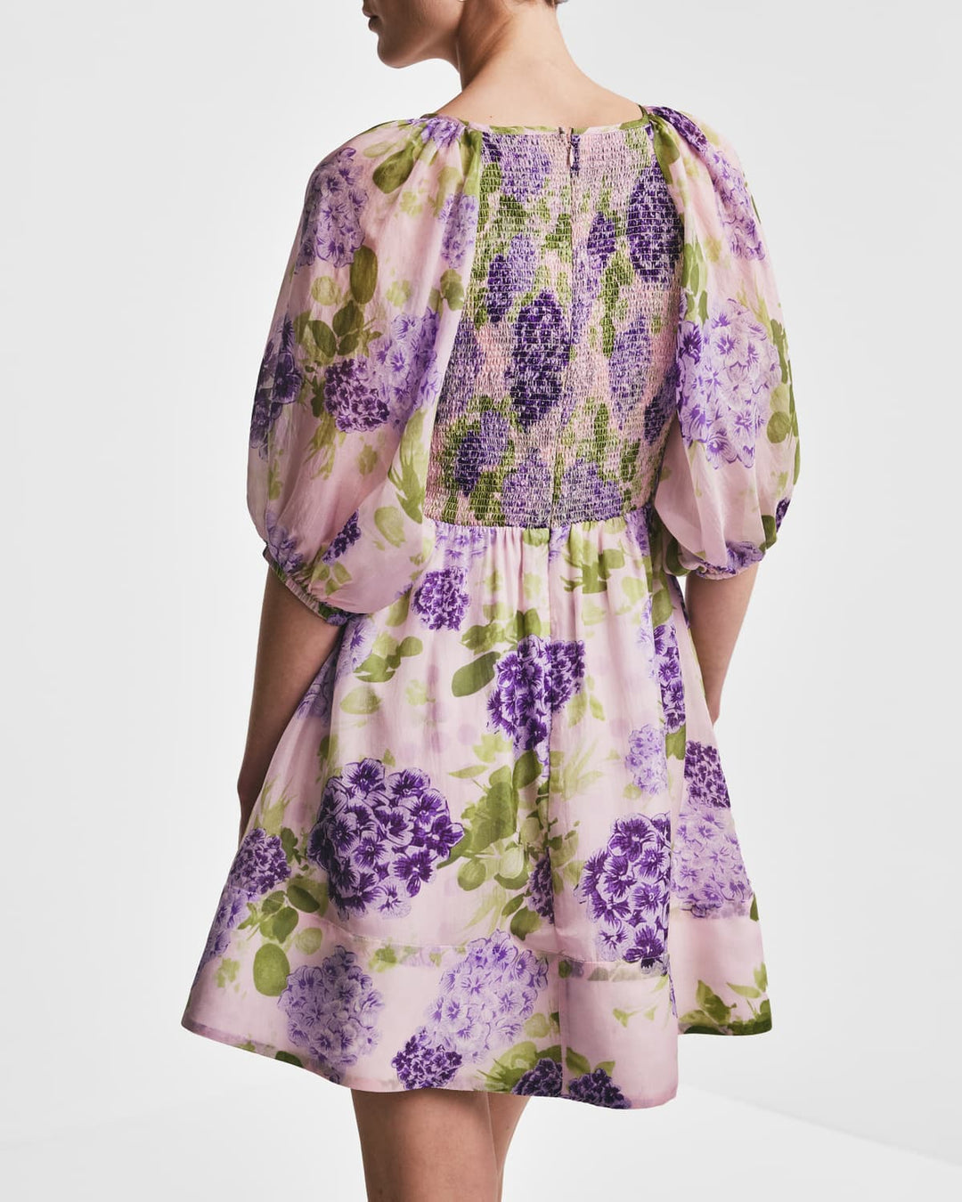 Cupro mini dress  Purple Flowerfield