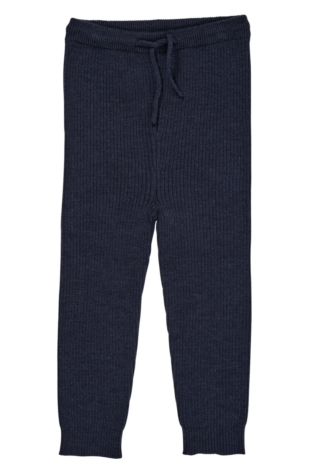 MERINO CLASSIC RIB LEGGINGS W. DRAWSTRINGS  Navy