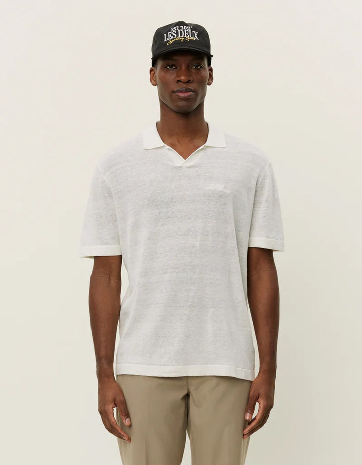 Emmanuel Knit Polo  Light Ivory