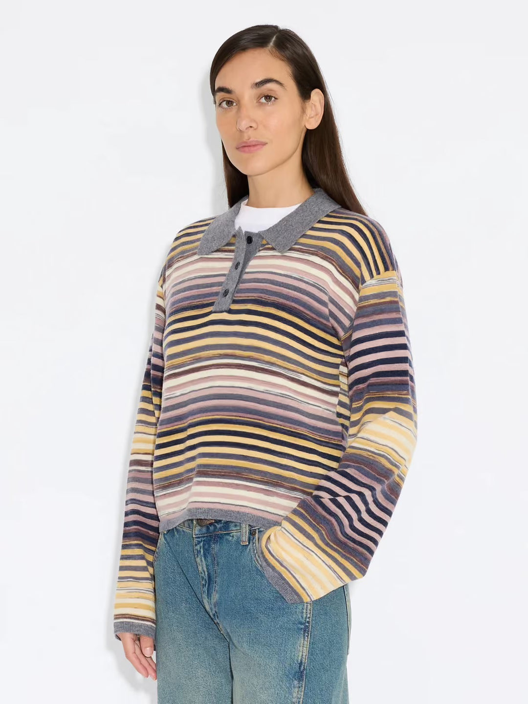 Luna Space Yarn Polo  Multicolor