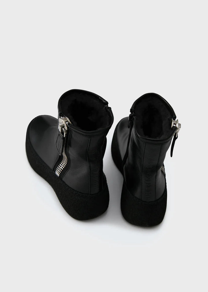 WINTER 002 NERO BOOTS IN KIPS LEATHER  Nero